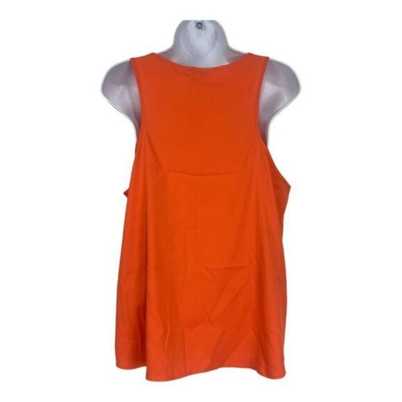 American Eagle Outfitters Orange Sleeveless Tank Top Beaded V-Neck Detail Small - Picture 3 of 6